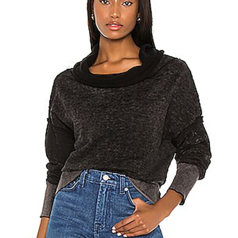 Free People Ricky Slouch Sweater Cowl Neck